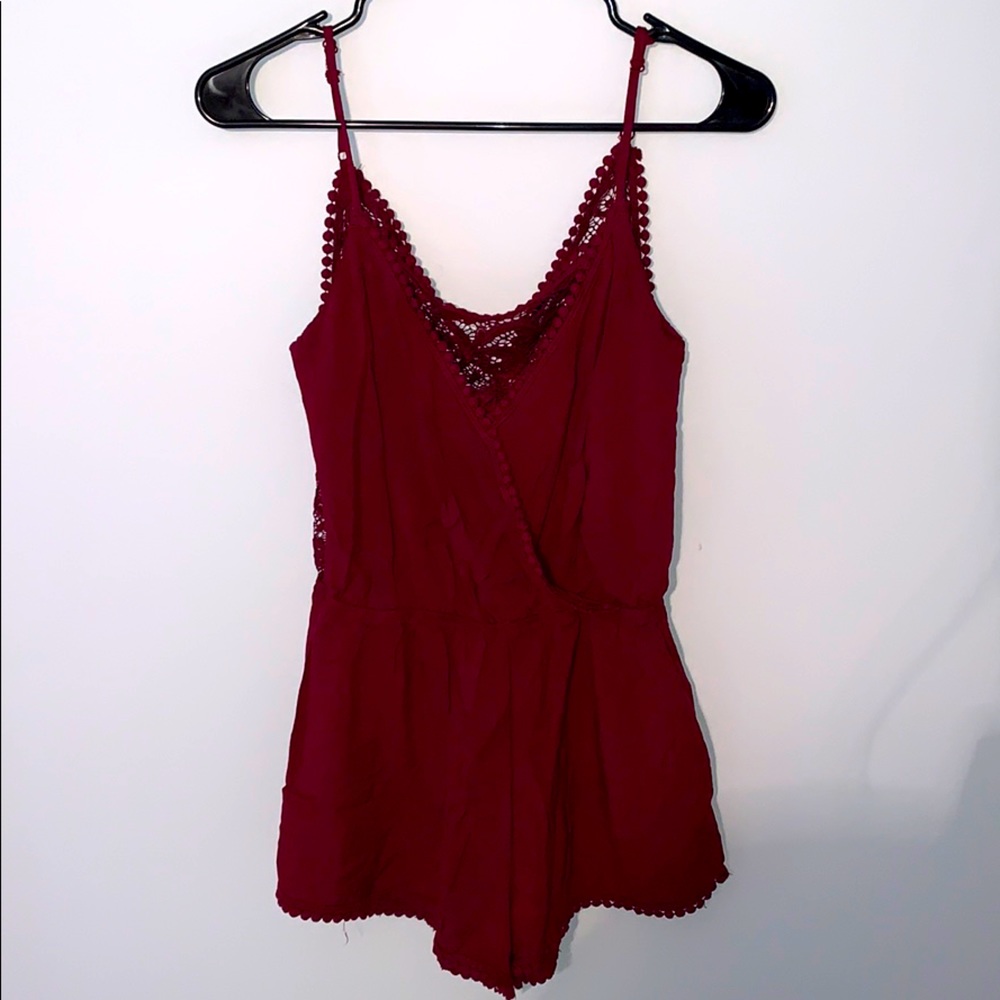 Laced detailed romper